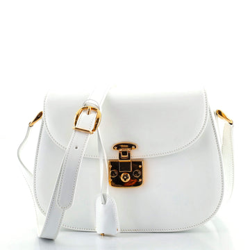 Gucci Vintage Lady Lock Flap Crossbody Bag Leather Small