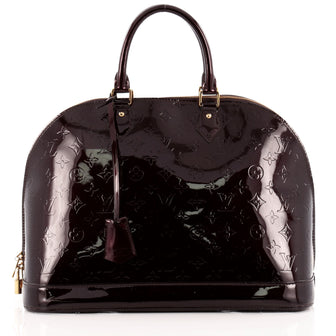 Buy Louis Vuitton Alma Handbag Monogram Vernis GM Red 1017501