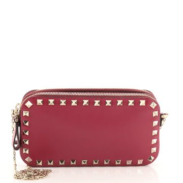 Valentino Rockstud Double Zip Crossbody Leather Small