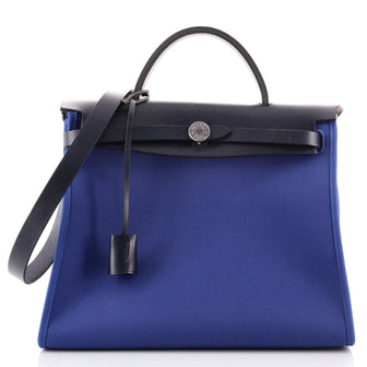Hermes Herbag Zip Leather and Toile 31
