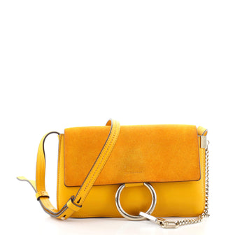 Chloe Faye Shoulder Bag Leather and Suede Small