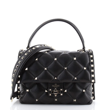 Valentino Candystud Top Handle Bag Leather Medium
