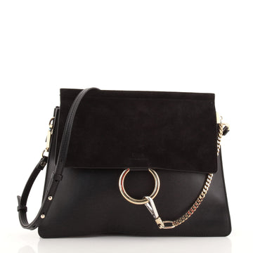 Chloe Faye Shoulder Bag Leather and Suede Medium