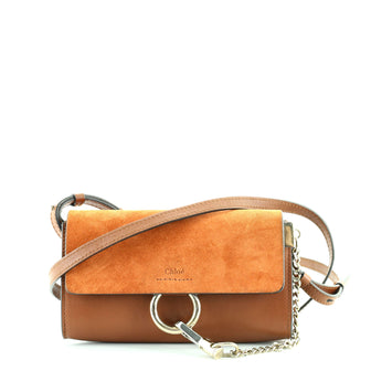 Chloe Faye Shoulder Bag Leather and Suede Mini