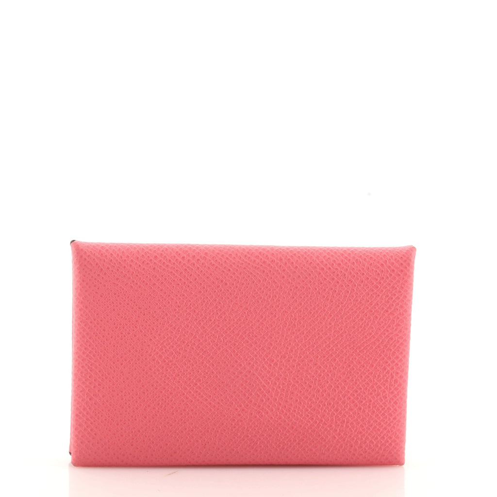 Hermes Calvi Womens Card Holders, Pink