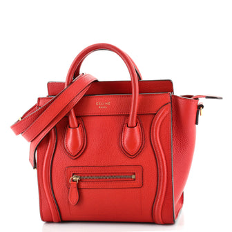 Celine Luggage Bag Grainy Leather Nano