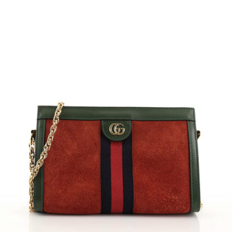 Gucci Ophidia Chain Shoulder Bag Suede Small