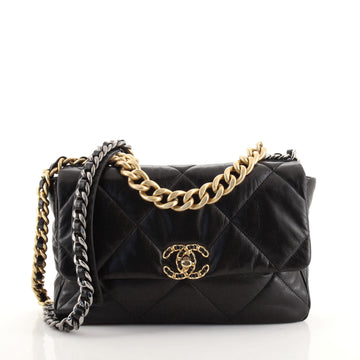 Chanel 19 Flap Bag Quilted Goatskin Large