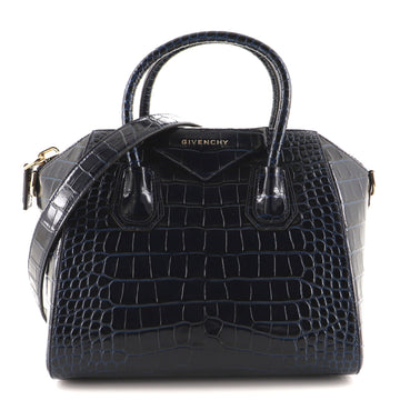 Givenchy Antigona Bag Crocodile Embossed Leather Small
