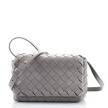 Bottega Veneta Full Flap Crossbody Bag Intrecciato Nappa Mini