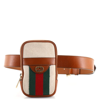 Gucci Phone Case Belt Bag Vintage Web Canvas