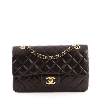 Chanel Vintage Classic Double Flap Quilted Lambskin Small