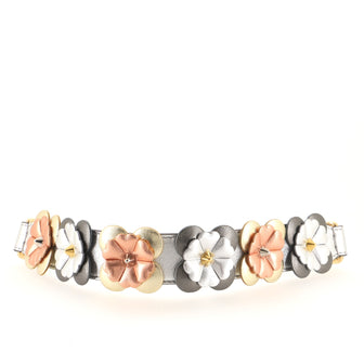 Fendi Flowerland Strap You Shoulder Strap Embellished Leather Short