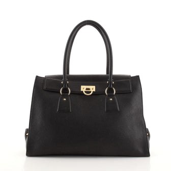 Salvatore Ferragamo Lotty Satchel Leather Large
