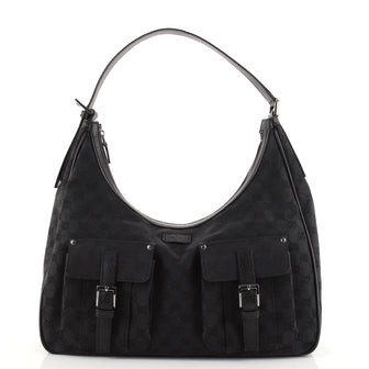 Gucci Double Pocket Zip Hobo	GG Canvas Large