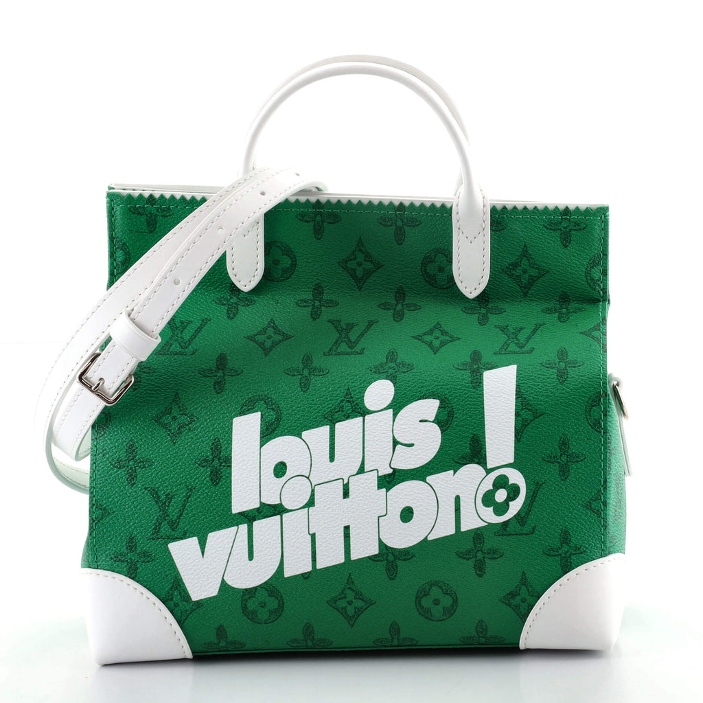 Louis Vuitton Litter Bag Everyday Signature Vintage Monogram Canvas Green  1020821