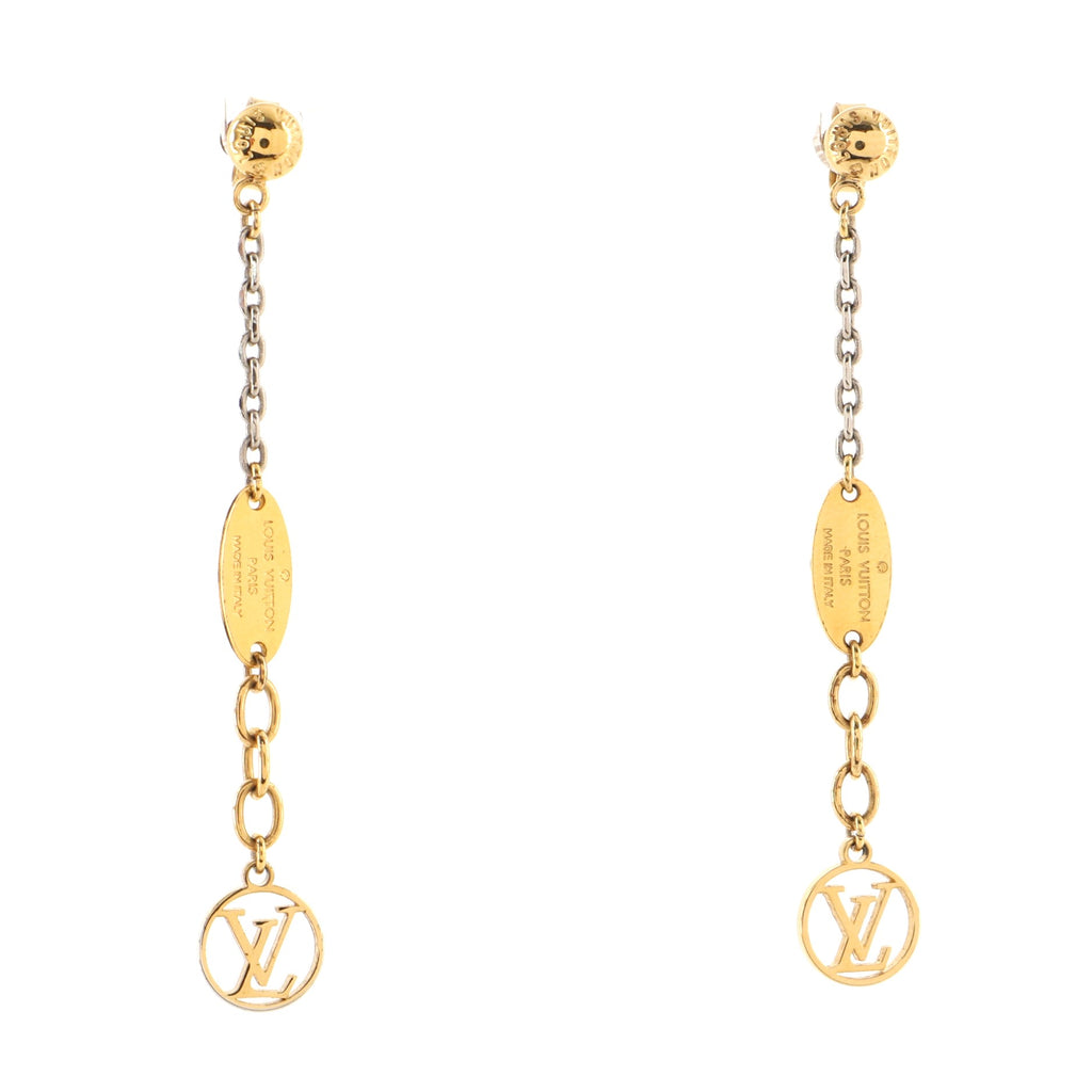 Louis Vuitton Logomania Drop Earrings