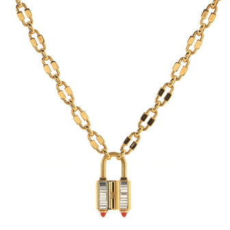 Louis Vuitton Lock Me Supple Necklace Metal with Crystals