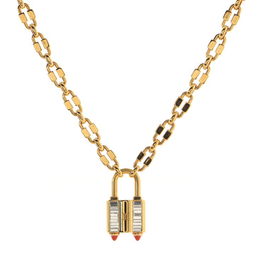 Louis Vuitton Lock Me Supple Necklace Metal with Crystals