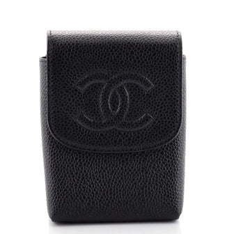 Chanel Vintage Timeless CC Phone Holder Pouch Caviar Mini