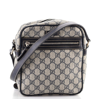 Gucci Front Zip Messenger GG Coated Canvas Small