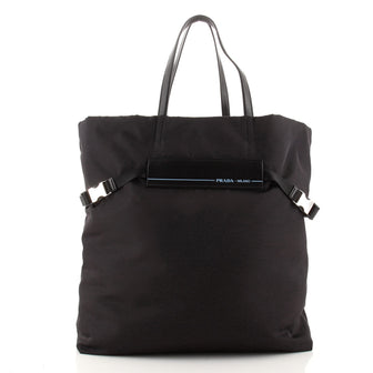 Prada Belted Logo Tote Tessuto Large