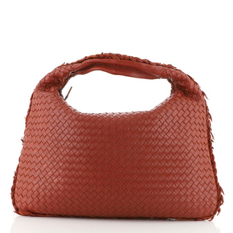 Bottega Veneta Veneta Hobo Intrecciato Nappa with Frayed Detail Large