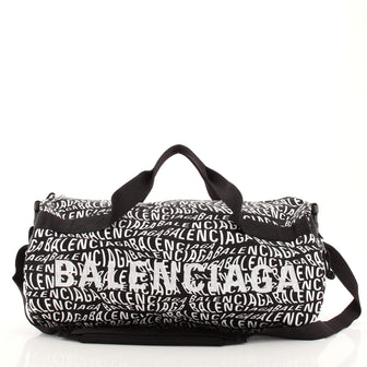 Balenciaga Wheel Duffle Bag Logo Wave Nylon Small