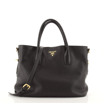 Prada Convertible Open Shopping Tote Vitello Daino Medium