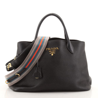 Prada Dual Strap Convertible Open Tote Vitello Daino Medium