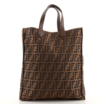 Fendi Open Shopping Tote Zucca Canvas Tall