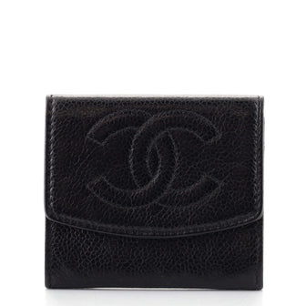 Chanel Vintage Timeless CC Flap Card Case Caviar Mini