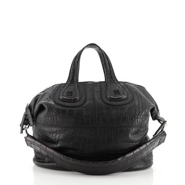 Givenchy Nightingale Satchel Crocodile Embossed Leather Medium