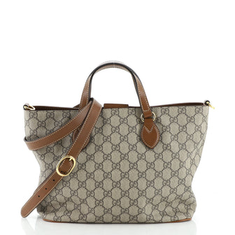 Gucci Convertible Soft Tote GG Coated Canvas Small