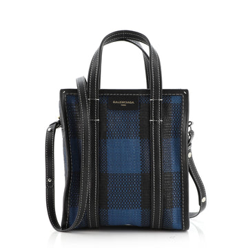 Balenciaga Bazar Convertible Tote Woven Leather XS