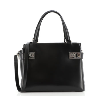 Salvatore Ferragamo Double Gancini Side Buckle Tote Leather