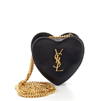 Saint Laurent Love Heart Chain Bag Leather Mini