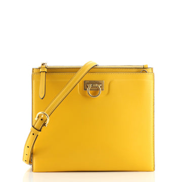 Salvatore Ferragamo Gancini Trio Crossbody Bag Leather Medium
