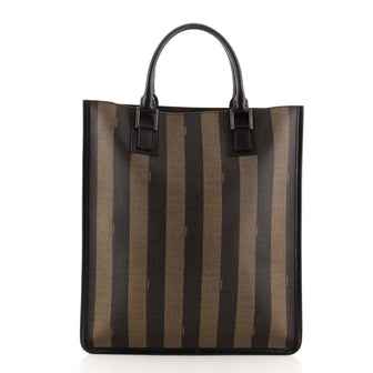 Fendi Pequin Tote Coated Canvas Large