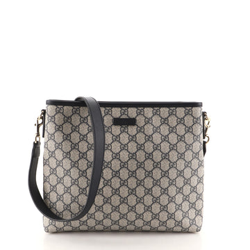 Gucci Zip Top Messenger Bag GG Coated Canvas Medium