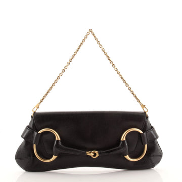 Gucci Horsebit Chain Clutch Leather Large