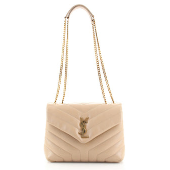 Saint Laurent LouLou Shoulder Bag Matelasse Chevron Leather Small