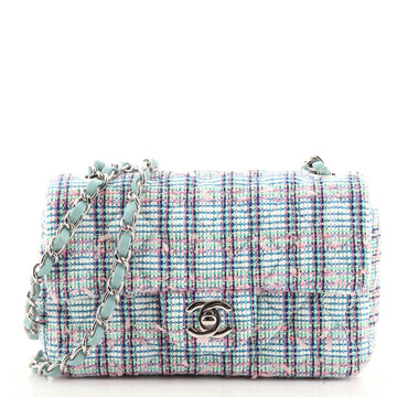 Chanel Classic Single Flap Bag Quilted Tweed Mini