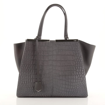 Fendi 3Jours Bag Crocodile Embossed Pony Hair Large
