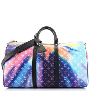 Louis Vuitton Keepall Bandouliere Bag Limited Edition Monogram Sunset Canvas 50