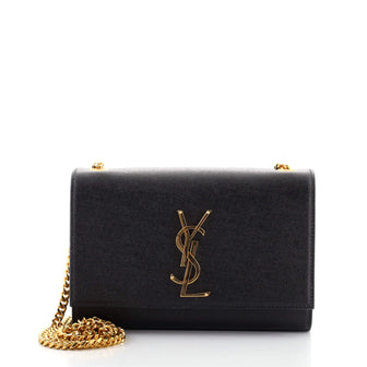 Saint Laurent Classic Monogram Crossbody Bag Grainy Leather Small
