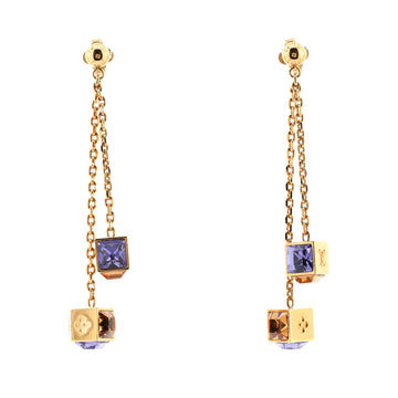Louis Vuitton Gamble Dangle Earrings Metal and Crystals
