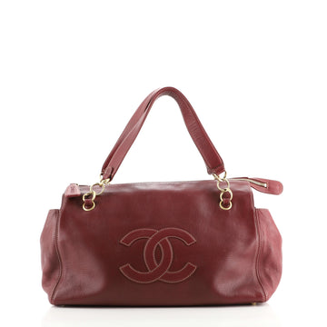 Chanel Vintage CC Zip Satchel Grained Leather Medium