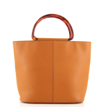 Chanel Vintage Resin Handle Tote Leather Medium