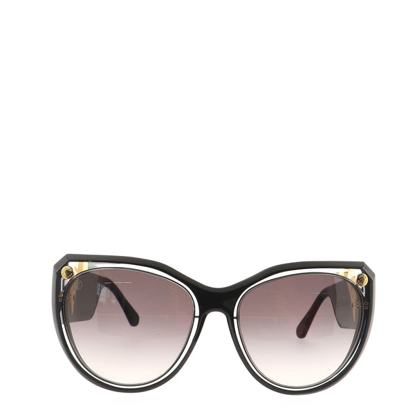 Louis Vuitton My Fair Lady Cat Eye Sunglasses Studded Acetate Black 1022221